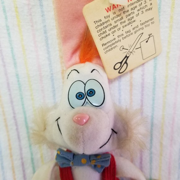Vintage 1987 Roger Rabbit Disneyland Window Cling Plush w/ Tags Walt Disney - Picture 3 of 10